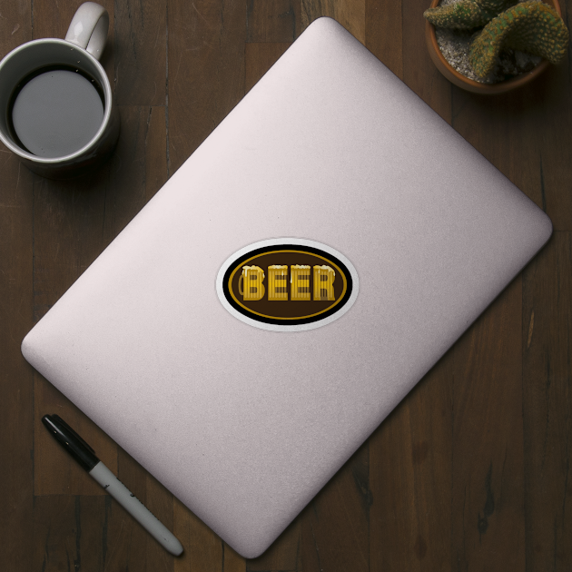 Beer Mug Oval by Barthol Graphics